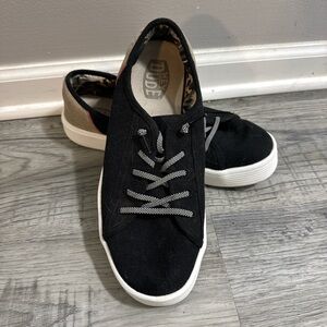 Hey Dude Cody with Craft Black Canvas Sneakers. Women’s Size 11